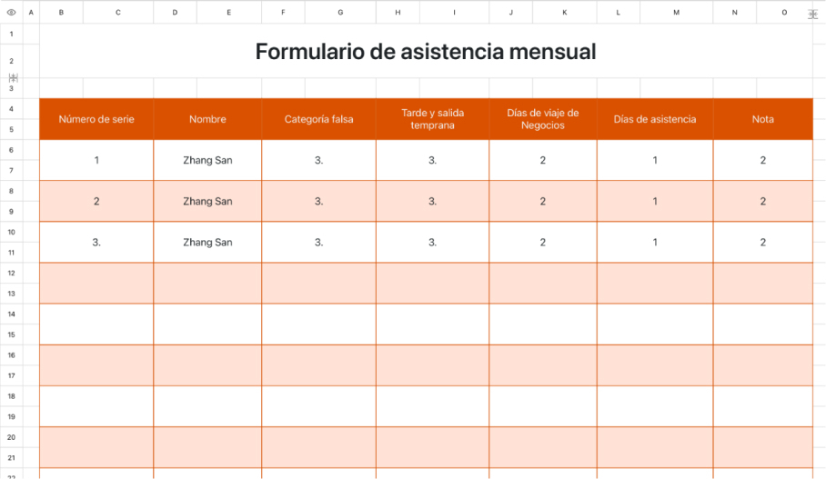 Formulario de asistencia mensual11